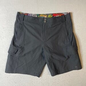Lululemon Gray Pinstripe‎ Cargo Shorts Men's Size 38 Athletic